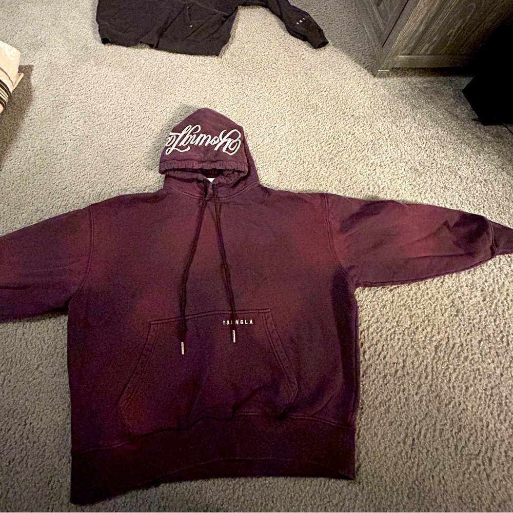 YoungLA Oversized Pullover Sweatshirt w/ Drawstrings - Size Medium